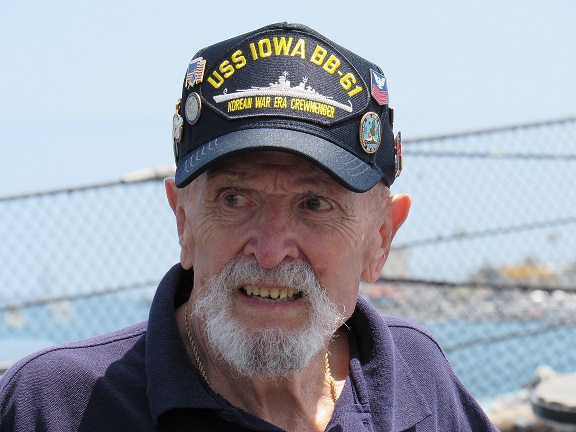 Mr. Bryan Moss served as a radio operator on the IOWA during the Korean War, 1952-1953