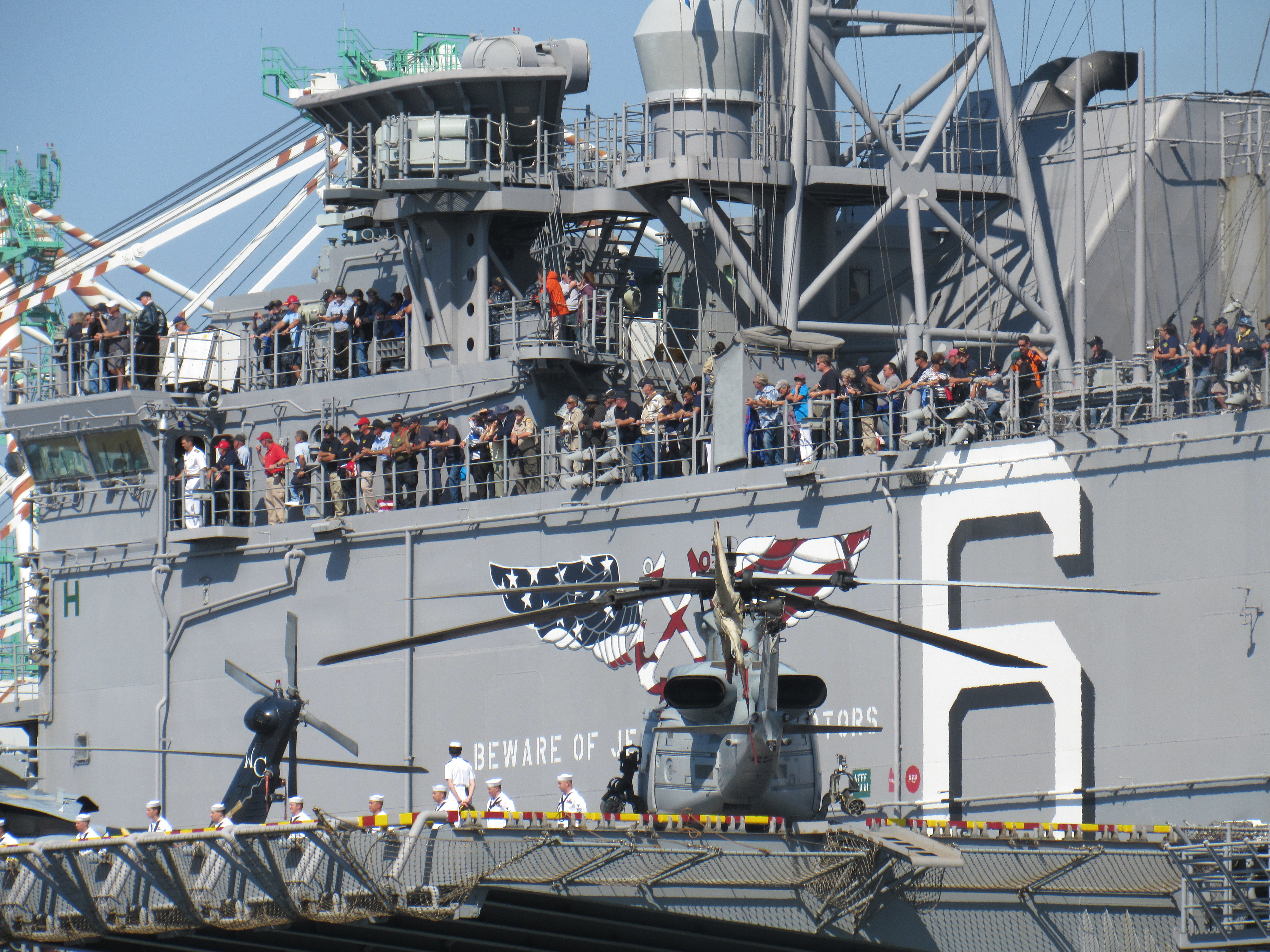 LHA 6 USS America Amphibious Assault ship arrives in Los Angeles for LA Fleet Week