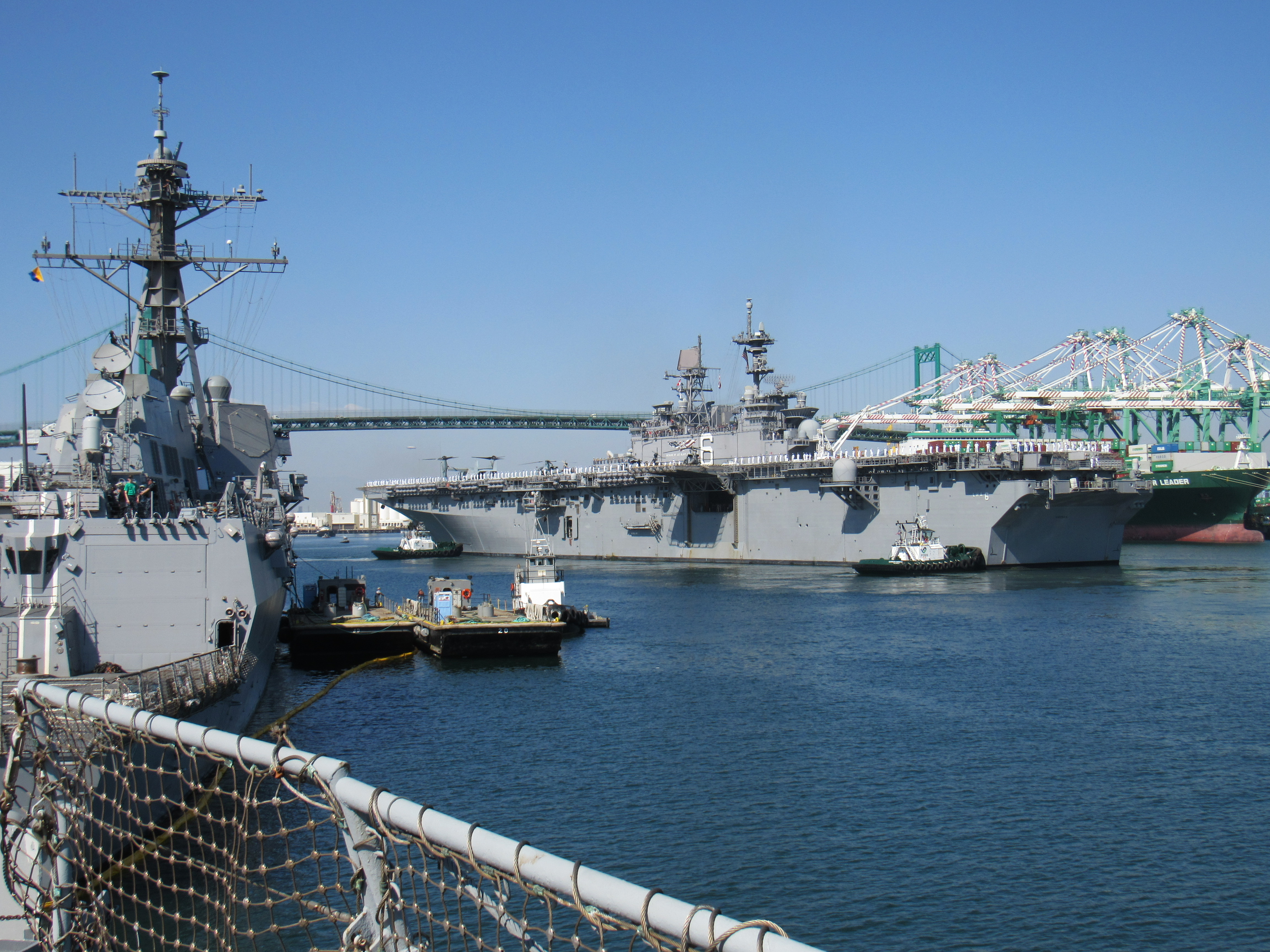 LHA 6 USS America Amphibious Assault ship arrives in Los Angeles for LA Fleet Week